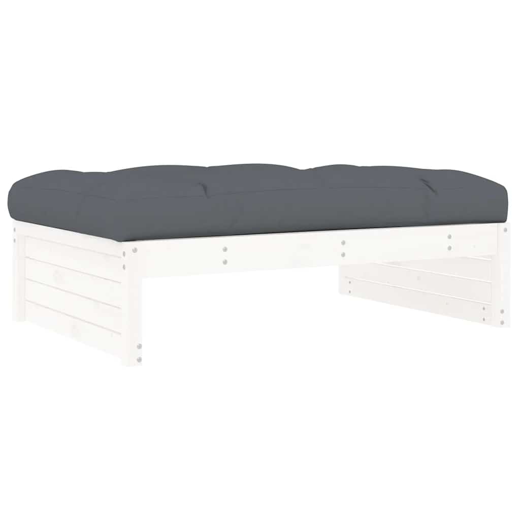 Hagefotskammel Hvit 120X80 Cm Heltre Furu