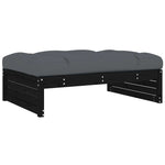 Hagefotskammel Svart 120X80 Cm Heltre Furu
