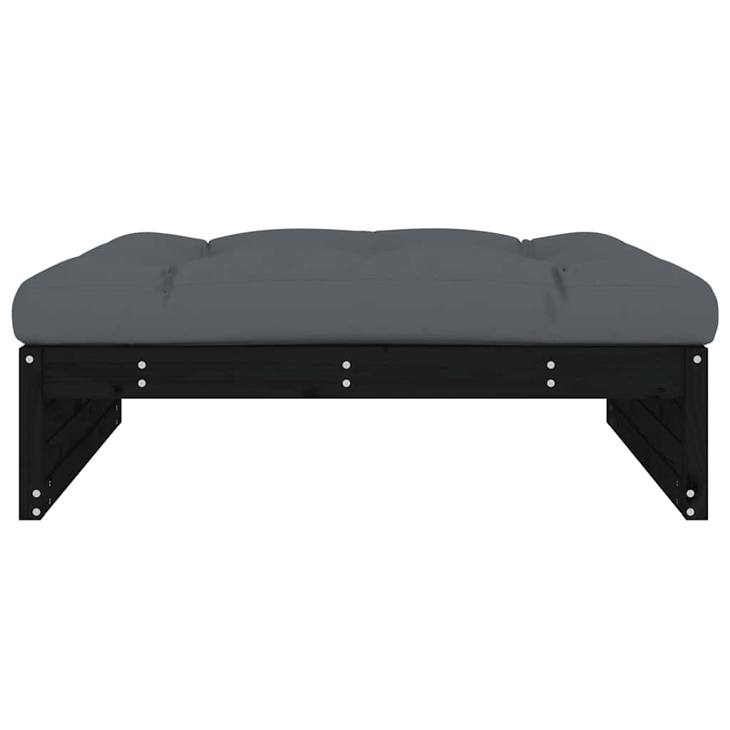 Hagefotskammel Svart 120X80 Cm Heltre Furu