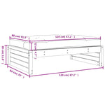 Hagefotskammel Svart 120X80 Cm Heltre Furu