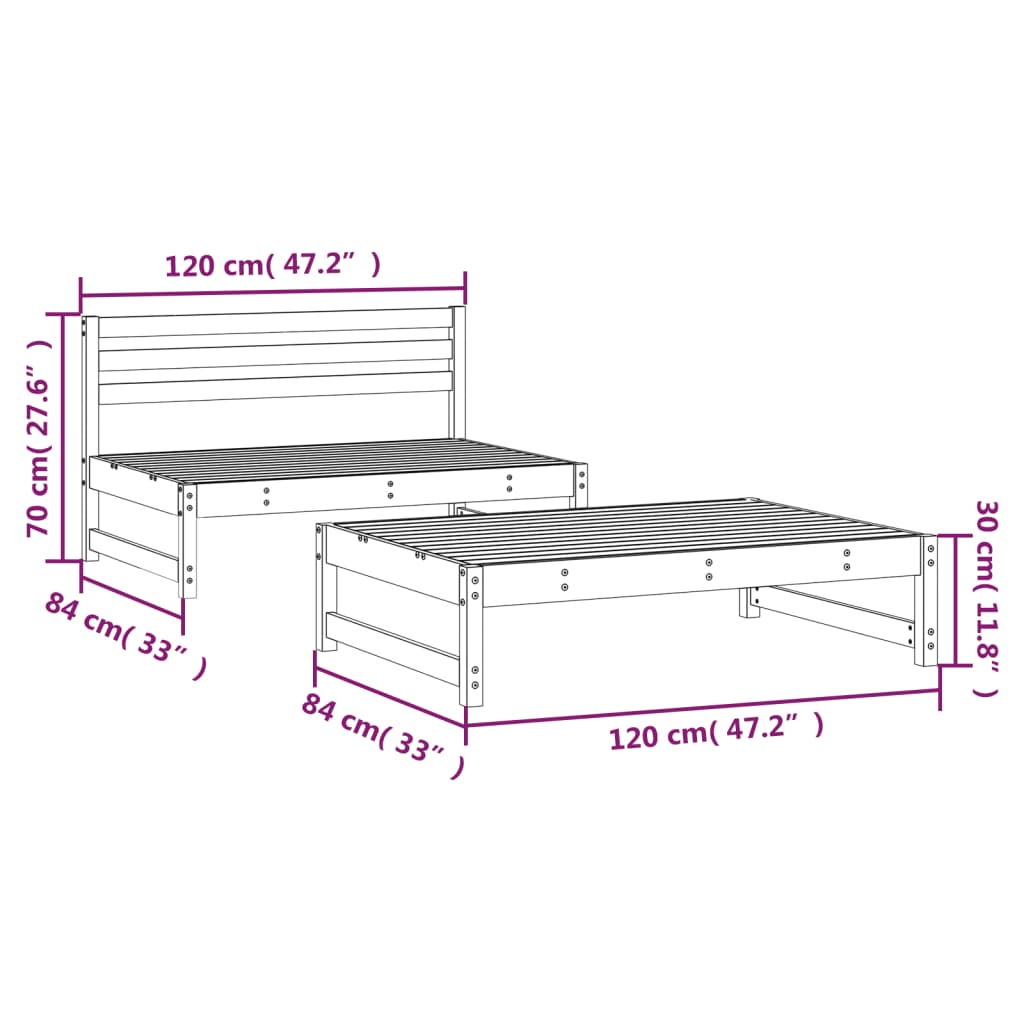 Hagesofagruppe 2 Deler Hvit Heltre Furu