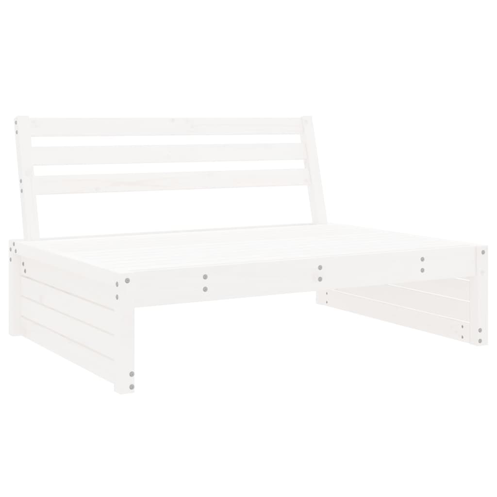 Utendørs Midtsofa Hvit 120X80 Cm Heltre Furu