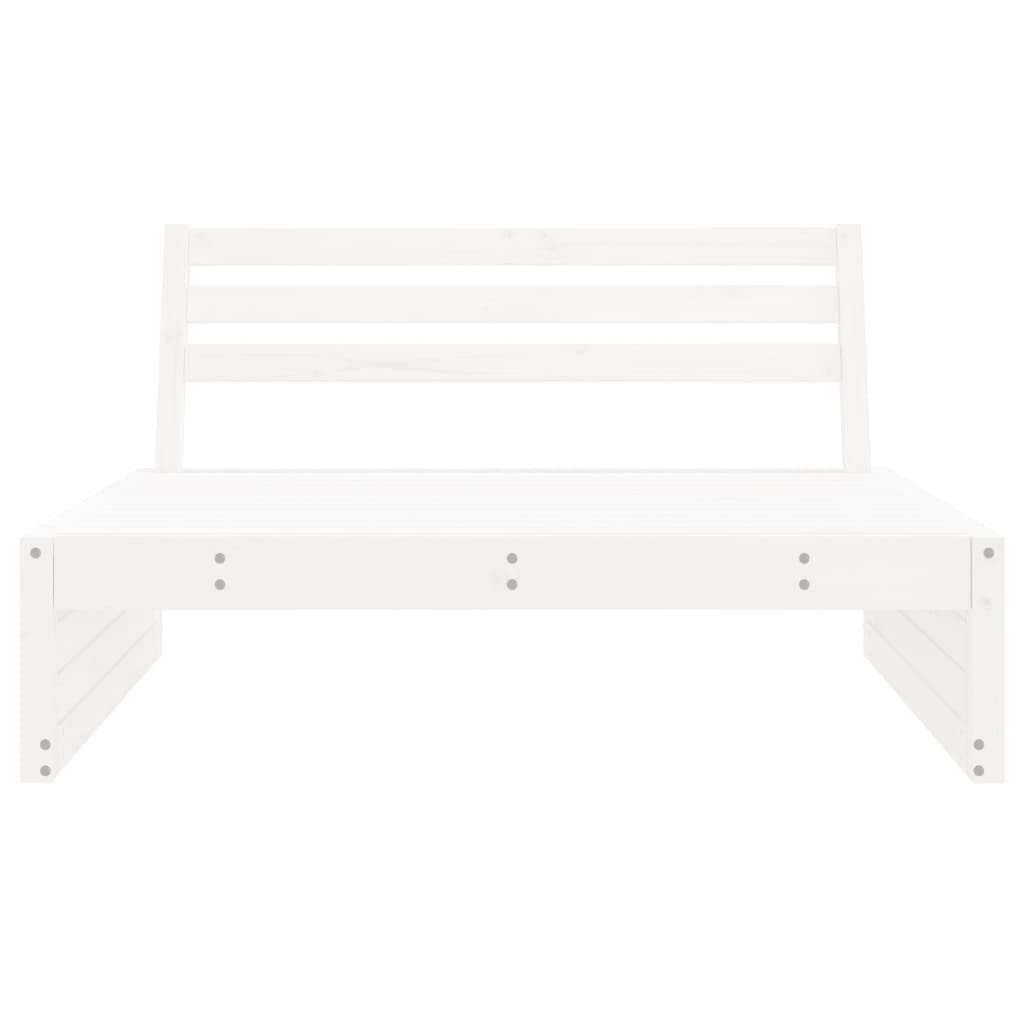 Utendørs Midtsofa Hvit 120X80 Cm Heltre Furu