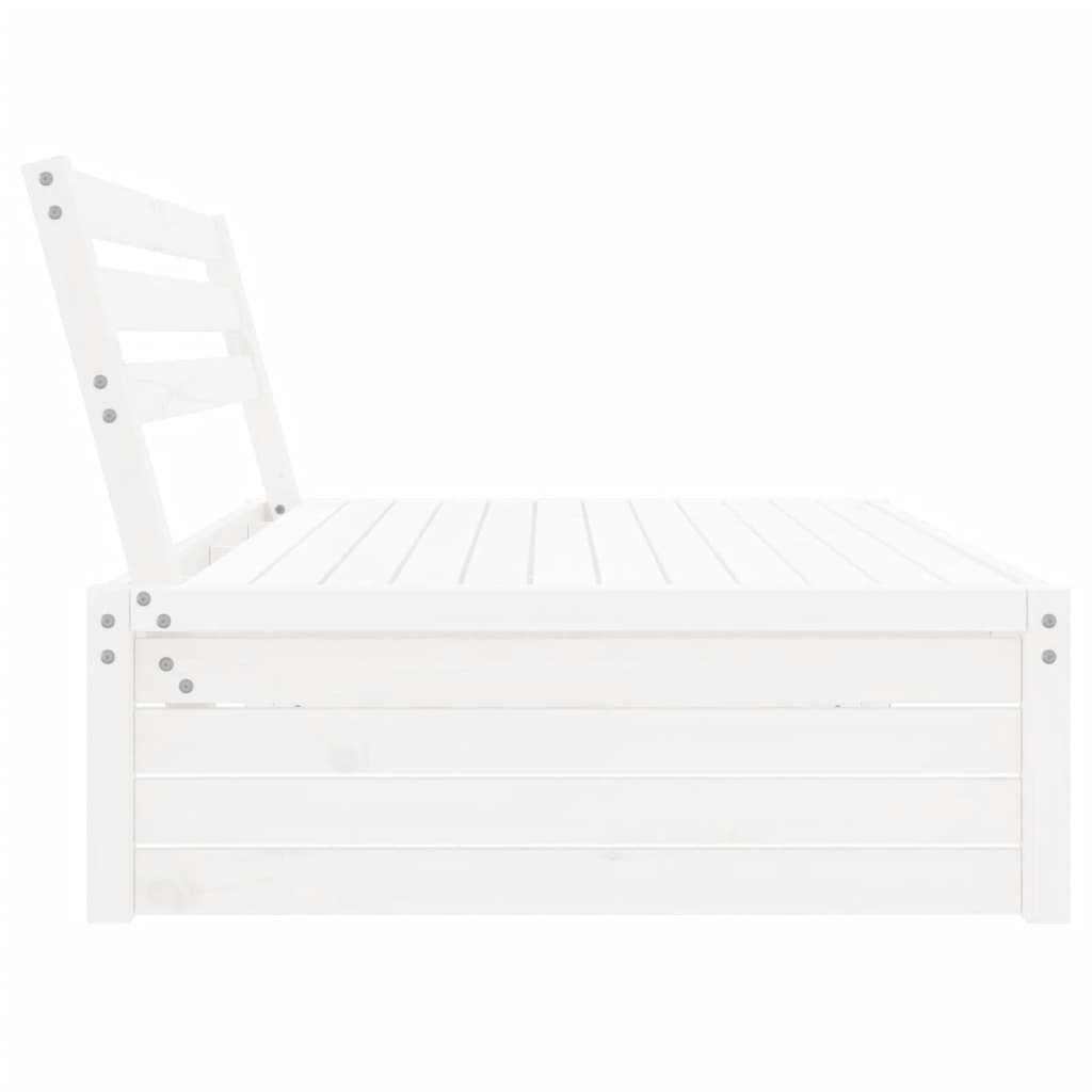 Utendørs Midtsofa Hvit 120X80 Cm Heltre Furu