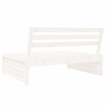 Utendørs Midtsofa Hvit 120X80 Cm Heltre Furu