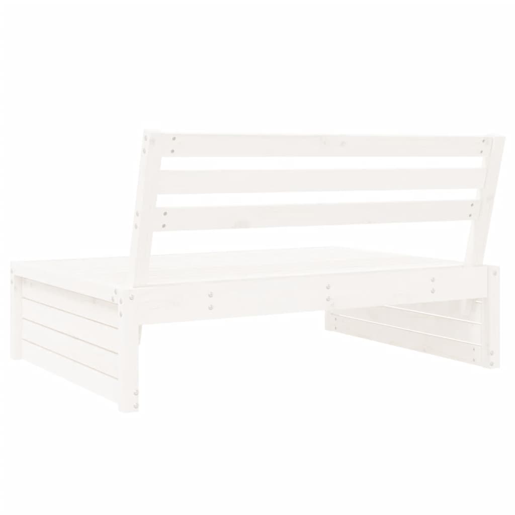 Utendørs Midtsofa Hvit 120X80 Cm Heltre Furu
