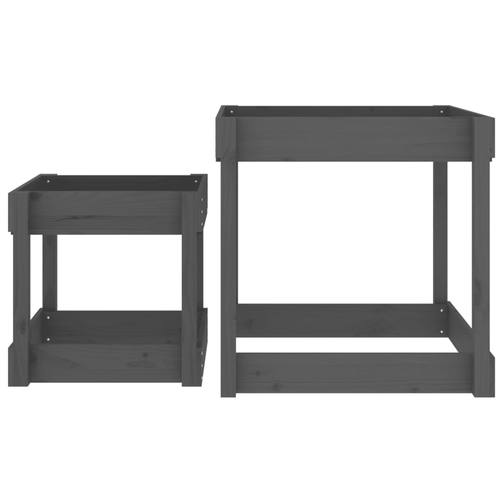 Sandbord 2 Stk Grå Heltre Furu