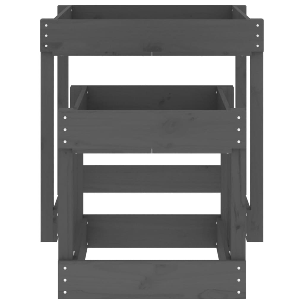 Sandbord 2 Stk Grå Heltre Furu