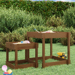 Sandbord 2 Stk Honningbrun Heltre Furu