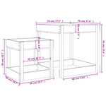Sandbord 2 Stk Honningbrun Heltre Furu