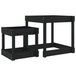 Sandbord 2 Stk Svart Heltre Furu