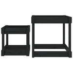 Sandbord 2 Stk Svart Heltre Furu