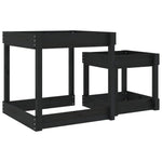 Sandbord 2 Stk Svart Heltre Furu