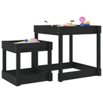 Sandbord 2 Stk Svart Heltre Furu