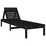 Solsenger 2 Stk Svart 199,5X60X74 Cm Heltre Furu