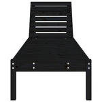 Solsenger 2 Stk Svart 199,5X60X74 Cm Heltre Furu