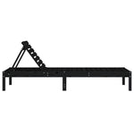 Solsenger 2 Stk Svart 199,5X60X74 Cm Heltre Furu