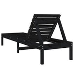 Solsenger 2 Stk Svart 199,5X60X74 Cm Heltre Furu