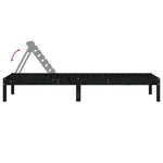 Solsenger 2 Stk Svart 199,5X60X74 Cm Heltre Furu