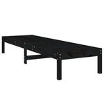 Solsenger 2 Stk Svart 199,5X60X74 Cm Heltre Furu