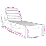 Solsenger 2 Stk Svart 199,5X60X74 Cm Heltre Furu