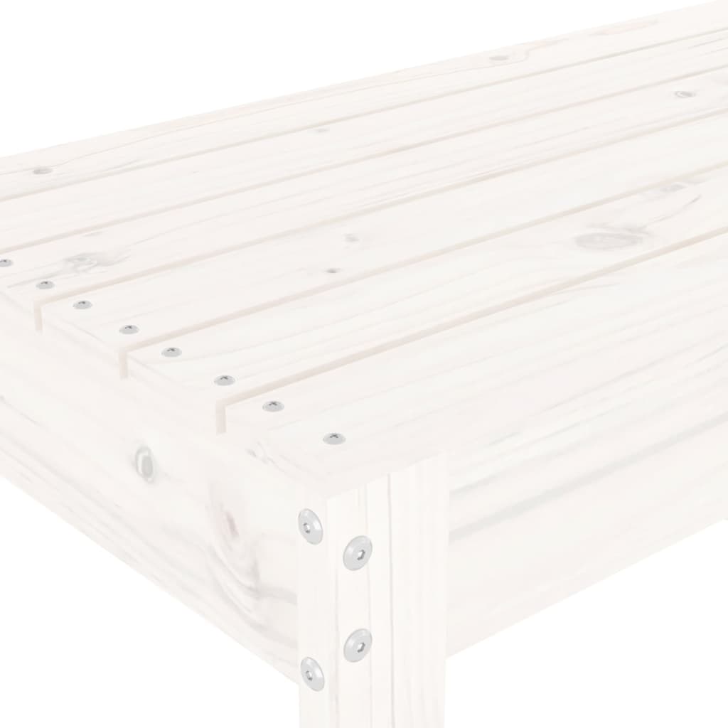 Hagebenk Hvit 80X38X45 Cm Heltre Furu