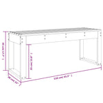 Hagebenk Grå 110X38X45 Cm Heltre Furu