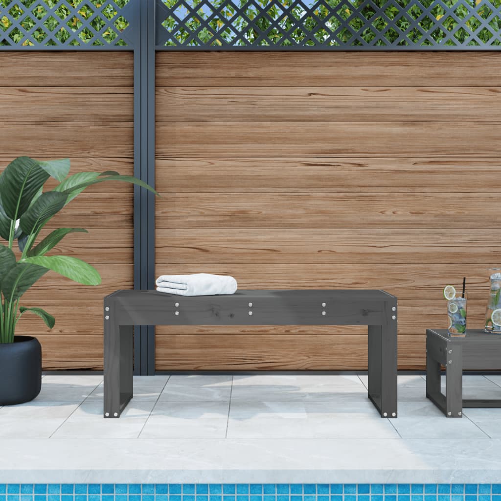 Hagebenk Grå 110X38X45 Cm Heltre Furu