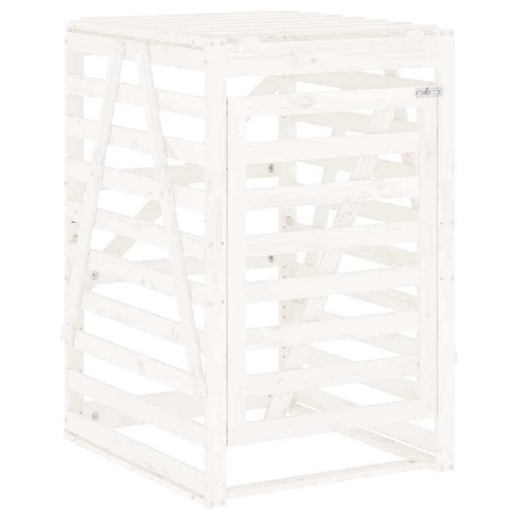 Søppeldunkskur Hvit 84X90X128,5 Cm Heltre Furu