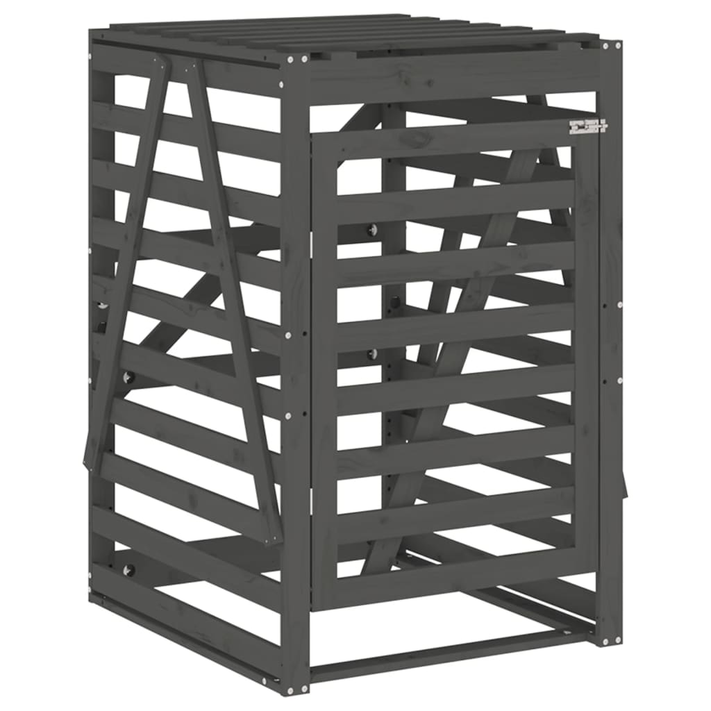 Søppeldunkskur Grå 84X90X128,5 Cm Heltre Furu