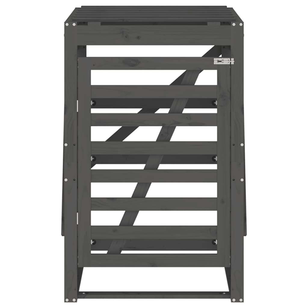 Søppeldunkskur Grå 84X90X128,5 Cm Heltre Furu