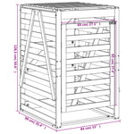 Søppeldunkskur Honningbrun 84X90X128,5 Cm Heltre Furu
