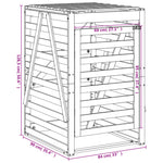 Søppeldunkskur Svart 84X90X128,5 Cm Heltre Furu