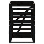 Søppeldunkskur Svart 84X90X128,5 Cm Heltre Furu
