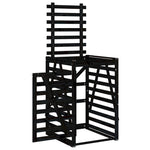 Søppeldunkskur Svart 84X90X128,5 Cm Heltre Furu