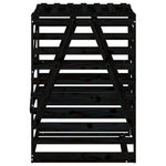 Søppeldunkskur Svart 84X90X128,5 Cm Heltre Furu
