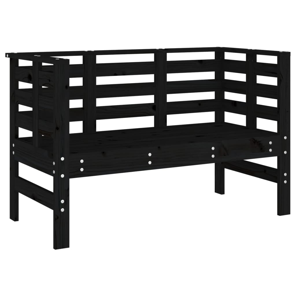 Hagebenk Svart 111,5X53X71 Cm Heltre Furu