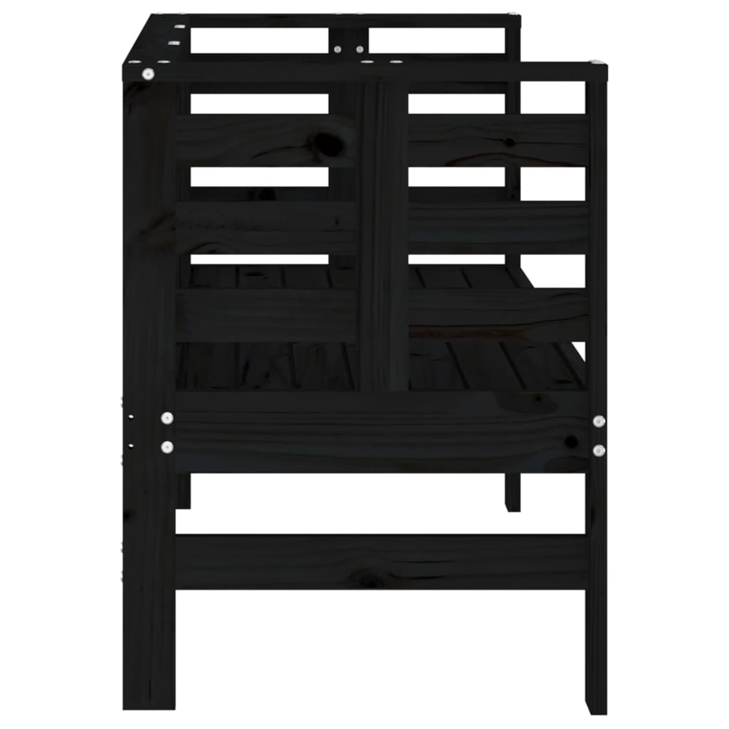 Hagebenk Svart 111,5X53X71 Cm Heltre Furu
