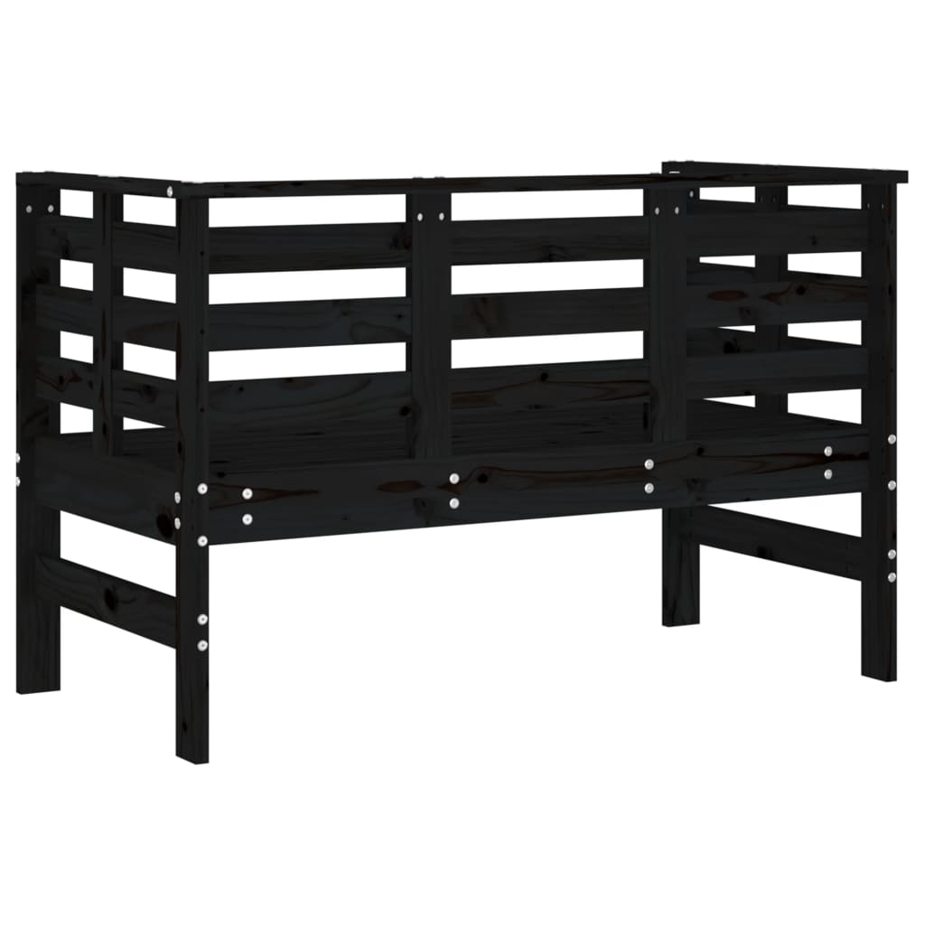 Hagebenk Svart 111,5X53X71 Cm Heltre Furu