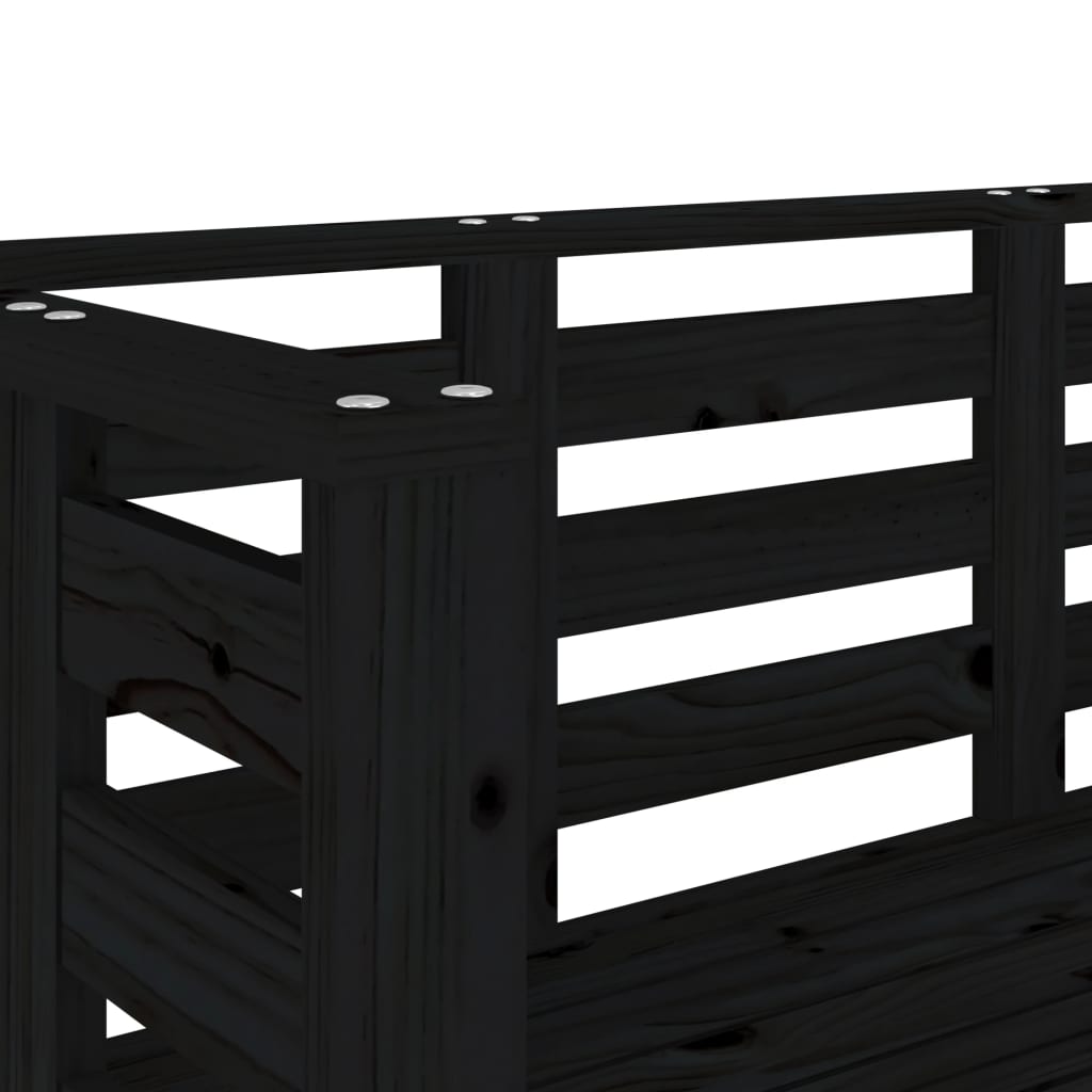 Hagebenk Svart 111,5X53X71 Cm Heltre Furu