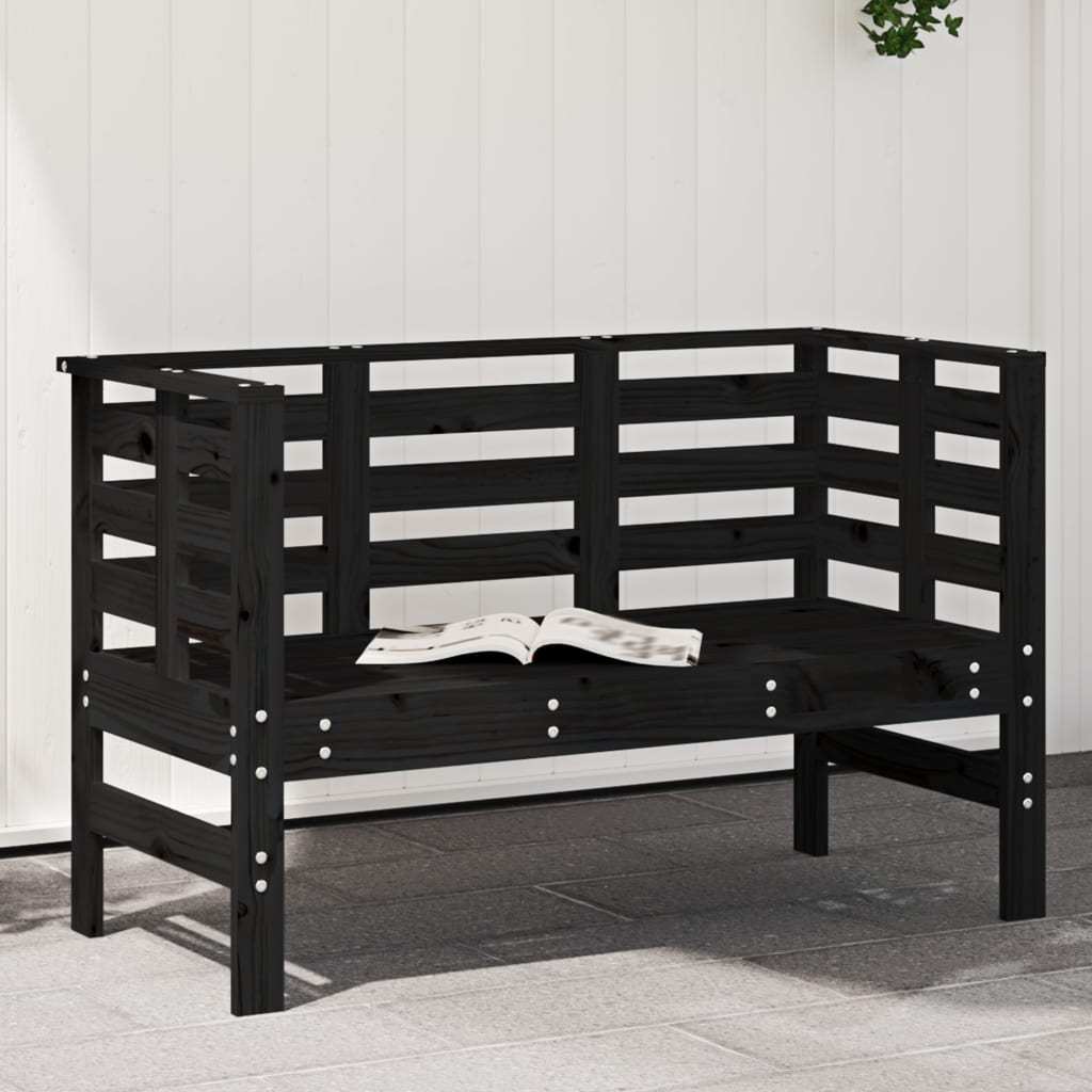 Hagebenk Svart 111,5X53X71 Cm Heltre Furu