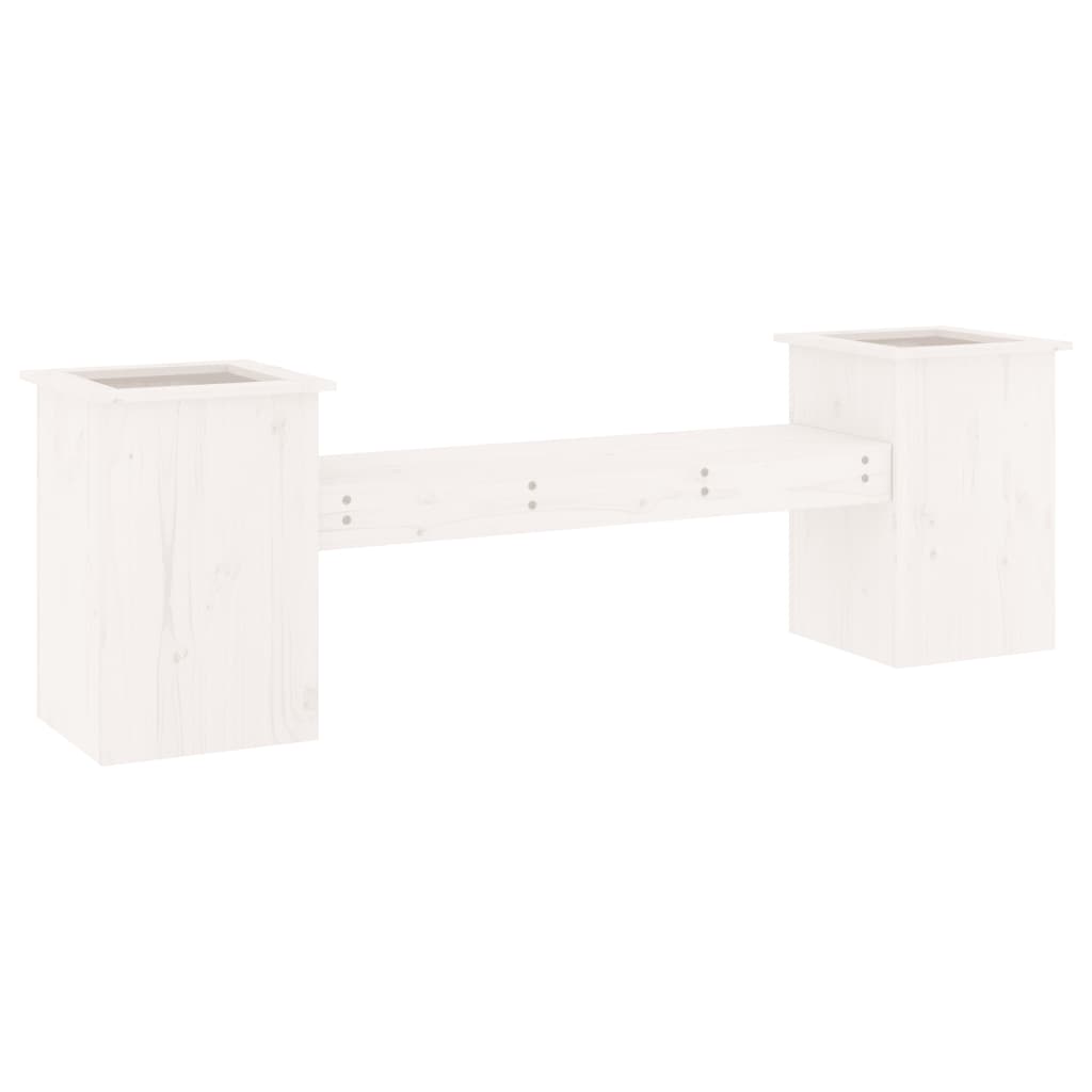 Plantebenk Hvit 184,5X39,5X56,5 Cm Heltre Furu