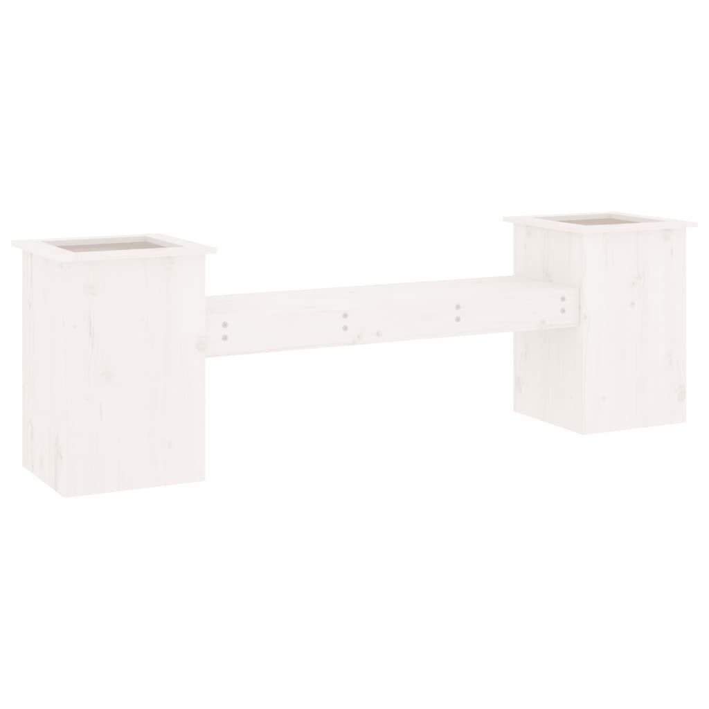 Plantebenk Hvit 184,5X39,5X56,5 Cm Heltre Furu
