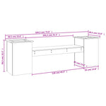 Plantebenk Hvit 184,5X39,5X56,5 Cm Heltre Furu