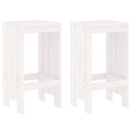 Barkrakker 2 Stk Hvit 40X36X75 Cm Heltre Furu