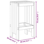 Barkrakker 2 Stk Svart 40X36X75 Cm Heltre Furu