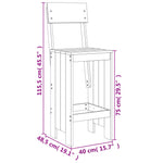 Barkrakker 2 Stk Hvit 40X48,5X115,5 Cm Heltre Furu