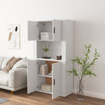 Highboard Hvit Konstruert Tre