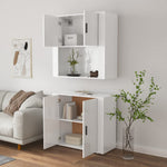 Highboard Hvit Konstruert Tre
