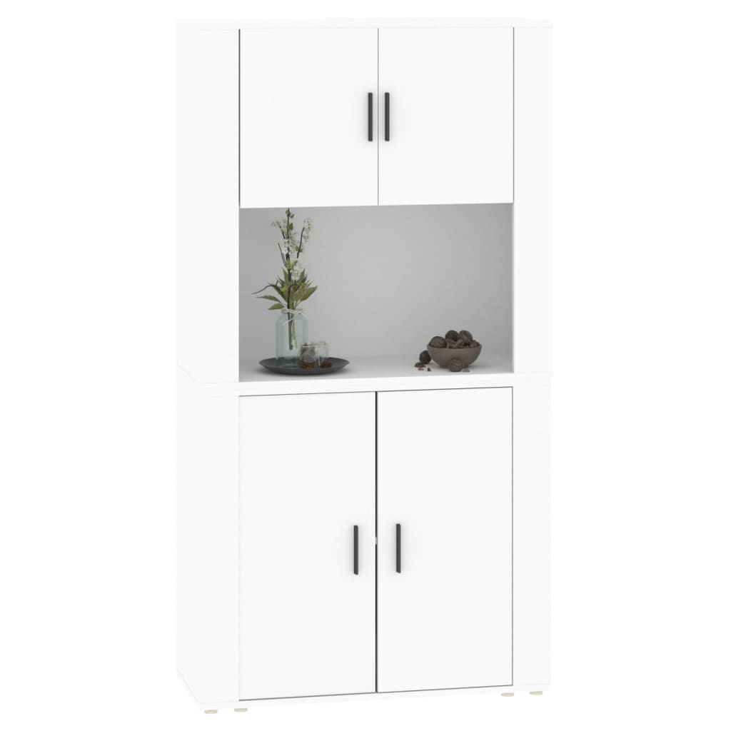 Highboard Hvit Konstruert Tre